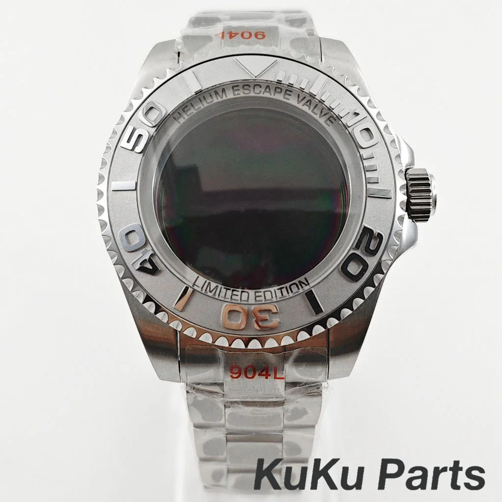 

Корпус часов 44 мм Oyster Sliding Lock Bracelet SEA Big DEEP Homage с сапфировым стеклом для механизмов NH35 и NH36, подходит для циферблата 28,5 мм.