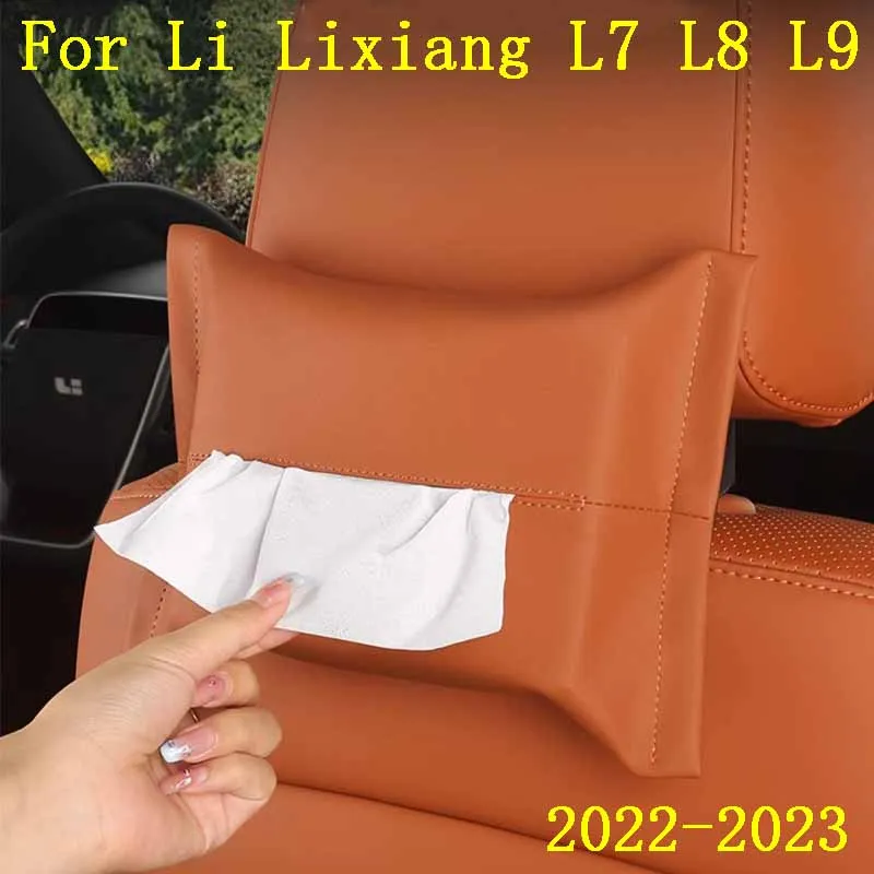 

For Leading Ideal LiXiang L7 L8 L9 Car Tissue Storage Bag Auto Accessories Car Interior Storage Bag Organizer Decoration