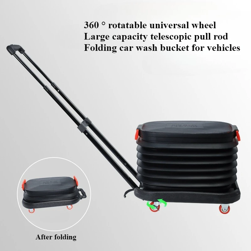 

Автомобильное многофункциональное ведро для мытья автомобиля, большое складное телескопическое ящик для хранения автомобиля, утолщенное ведро для рыбалки