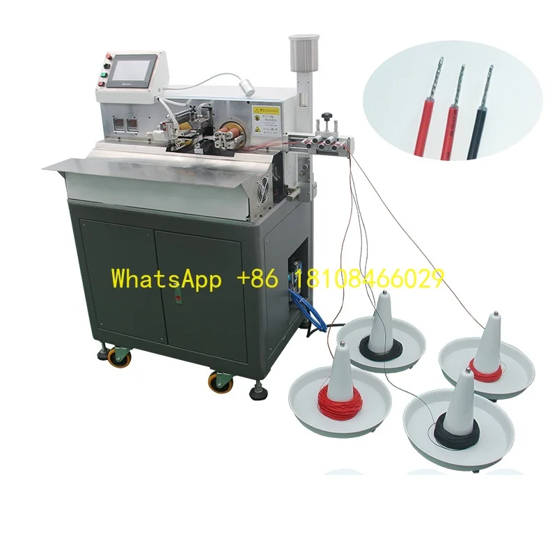 Melhor preço Marca totalmente automática de alta velocidade dupla face descascamento de cabo torção máquina de estanho de solda