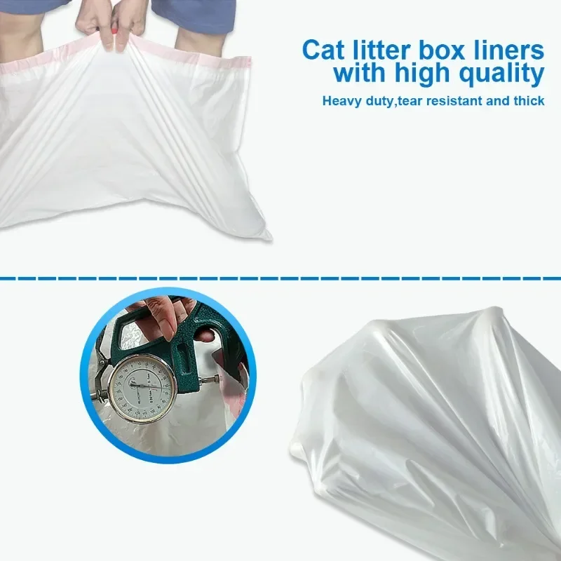 Continuous roll cat litter box lined with garbage bag, cat litter bag,  toilet, cat feces tied with rope, garbage bag