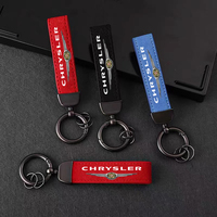 Car Suede Leather Keychain Keyrings Pendant For Chrysler 300c PT Cruiser Grand Voyager Pacifica Car Key Decoration Accessories
