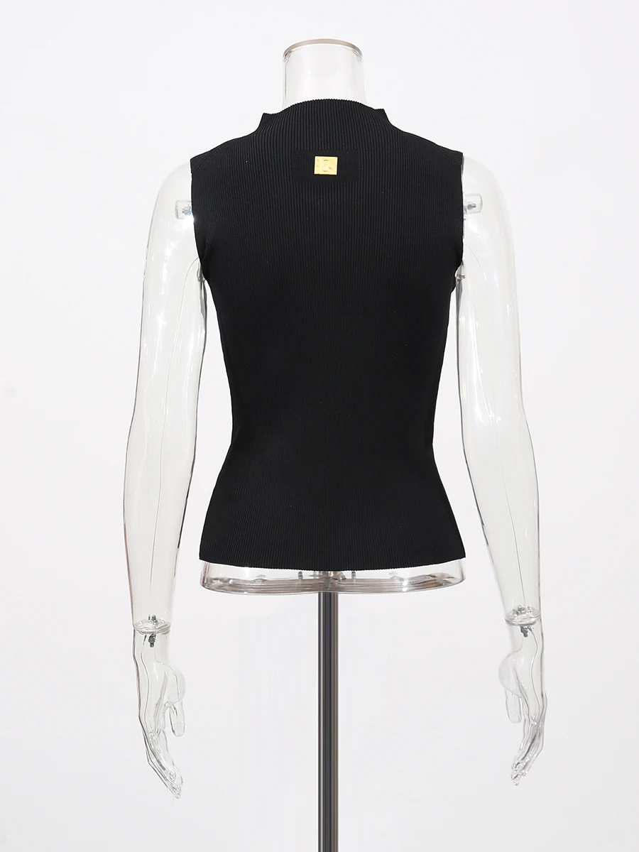 ROMISS الصلبة تقسم الجوف خارج أساسيات تي شيرت الإناث س الرقبة أكمام مزاجه التخسيس المرأة تي شيرت الصيف نمط جديد