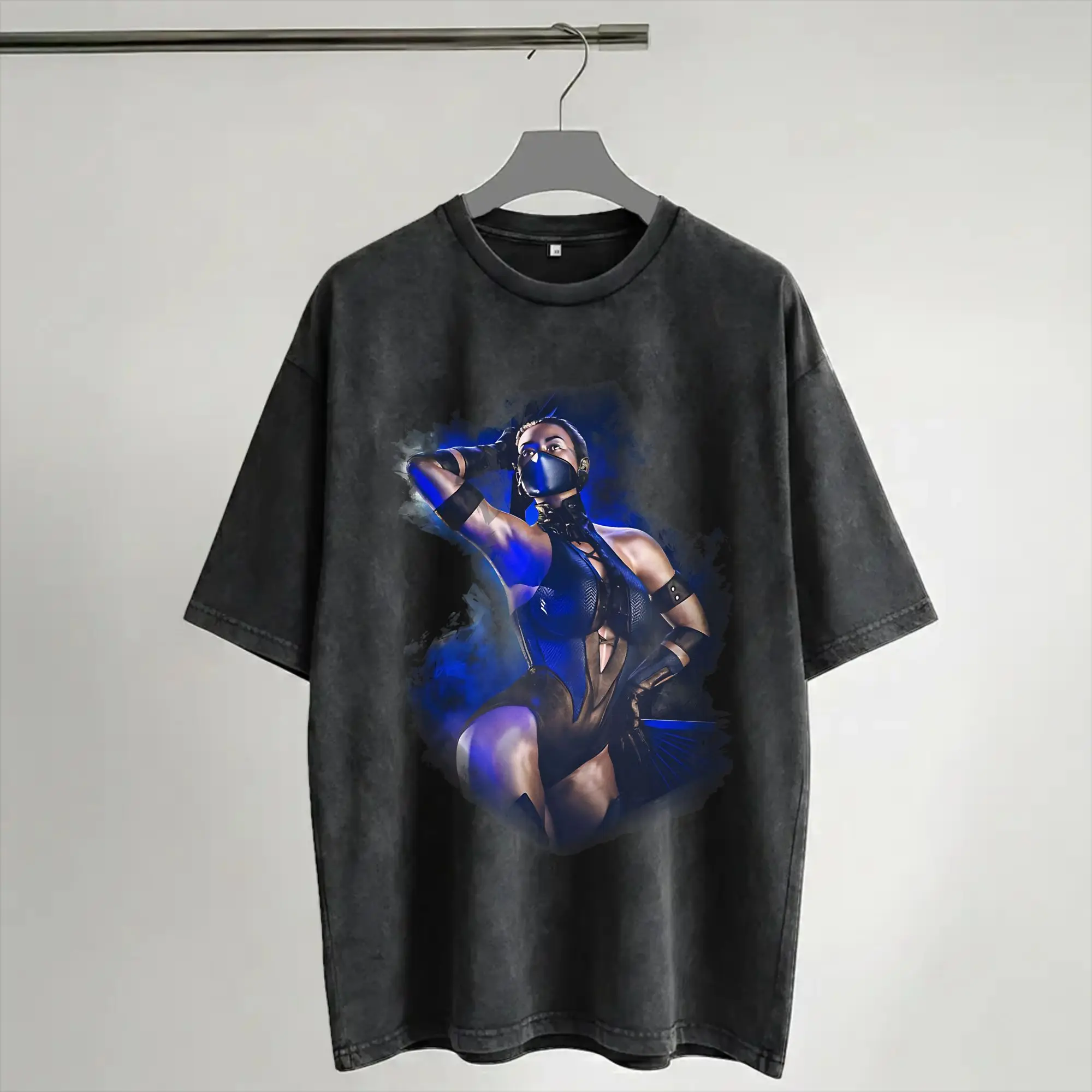 Kitana You Will Learn Respect Mortals Kombats T Shirt Hip Hop Washed 100% Cotton T-Shirt  Fashion for Men Women Streetwear