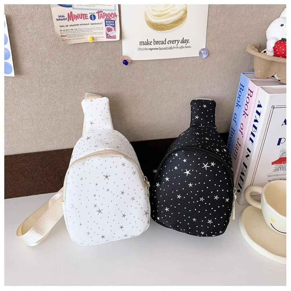 Fashion Adjustable Straps Crossbody Backpack Lightweight Versatile Chest Bag Star Print Shoulder Bag School Use