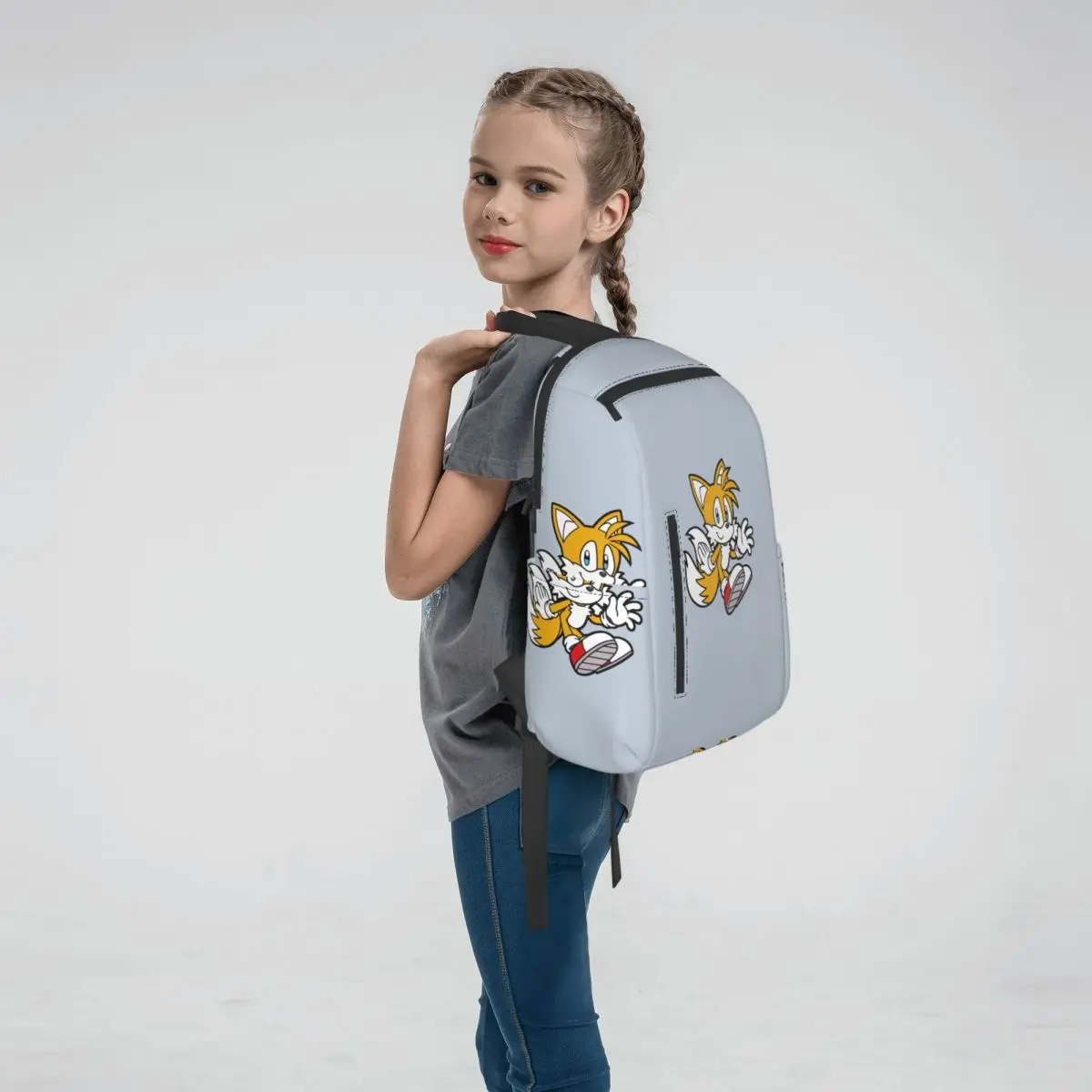 Miles Tails Prower Backpack Daypack Boys Girls BookBag School Bag Shoulder Bags for Men Women