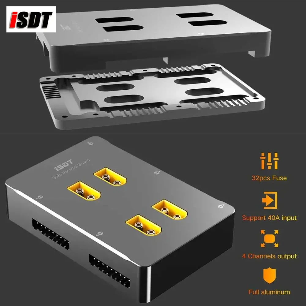 

ISDT Safe Parallel Charge Board Balance Charging Plate for RC Drone Car Boat Airplane Helicopter 1-8S Lipo Battery Spare Parts