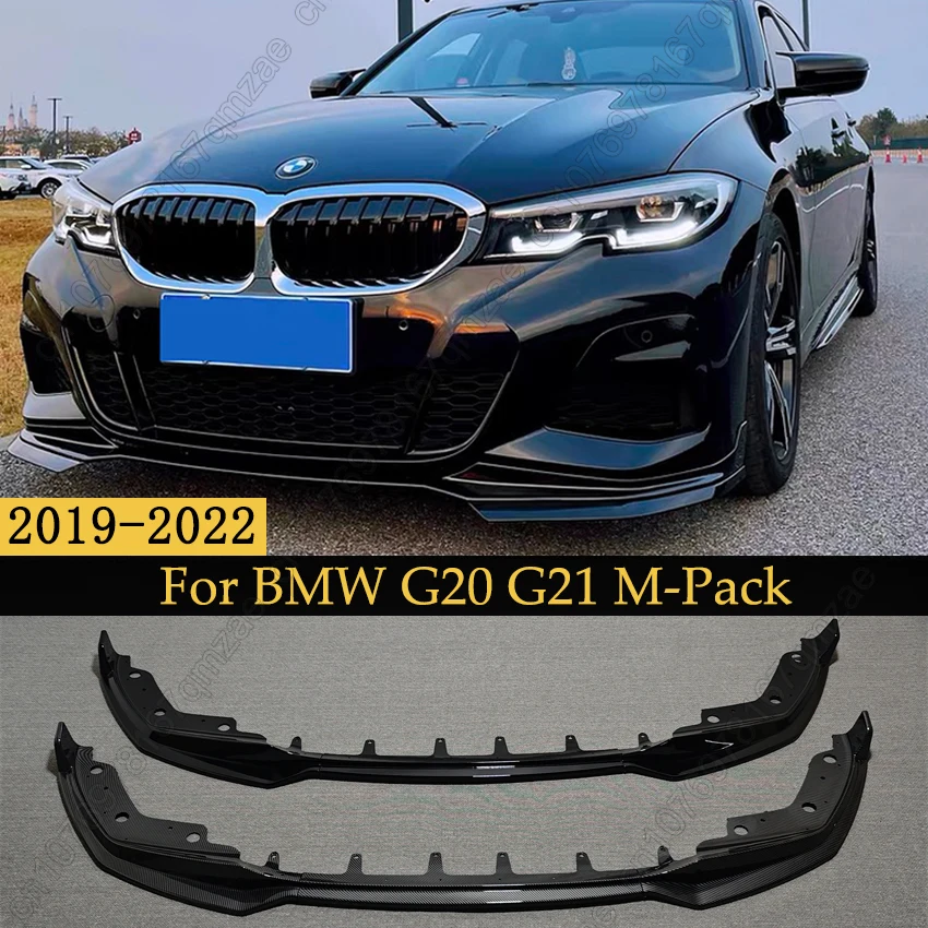 

Для BMW G20 G21 M-Pack передний бампер, сплиттер, спойлер, диффузор 320i 320d 330i M340i M340d 2019-2022, комплекты бампера Canard для губ