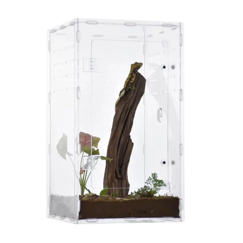 Pro Habitat for Praying Mantis Stick Insect Butterfly Magnetic Door Humidity-Friendly  Panels Tool- Access Insect Beetle Box