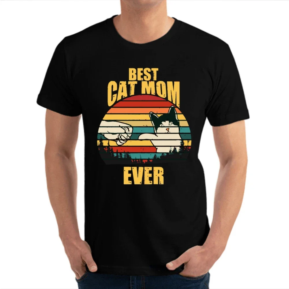 BFunny Cat Best Birthday Tshirt for Men Ropa Hombre Camisetas est Cat Dad Ever Cat Daddy RetroT Shirts Lover Father Camisa