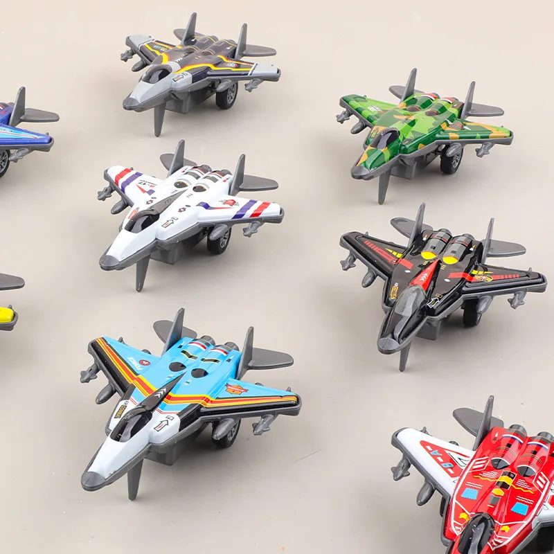 5 قطعة لعبة مقاتلة للأطفال الأولاد محاكاة القصدير الجمود نموذج طائرة الإبداعية التراجع الطائرات سطح المكتب لعبة اللعب هدية