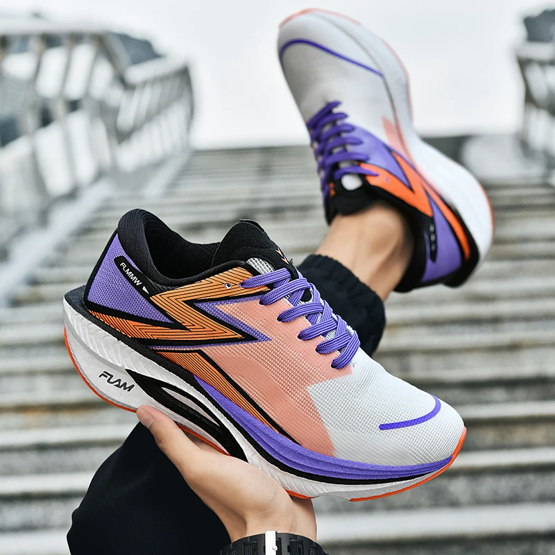 Running Shoes Carbon Board Speciality Marathon Men Sports Breathable Lightweight Women's Comfortable Athletic Nonskid Sneakers image 3