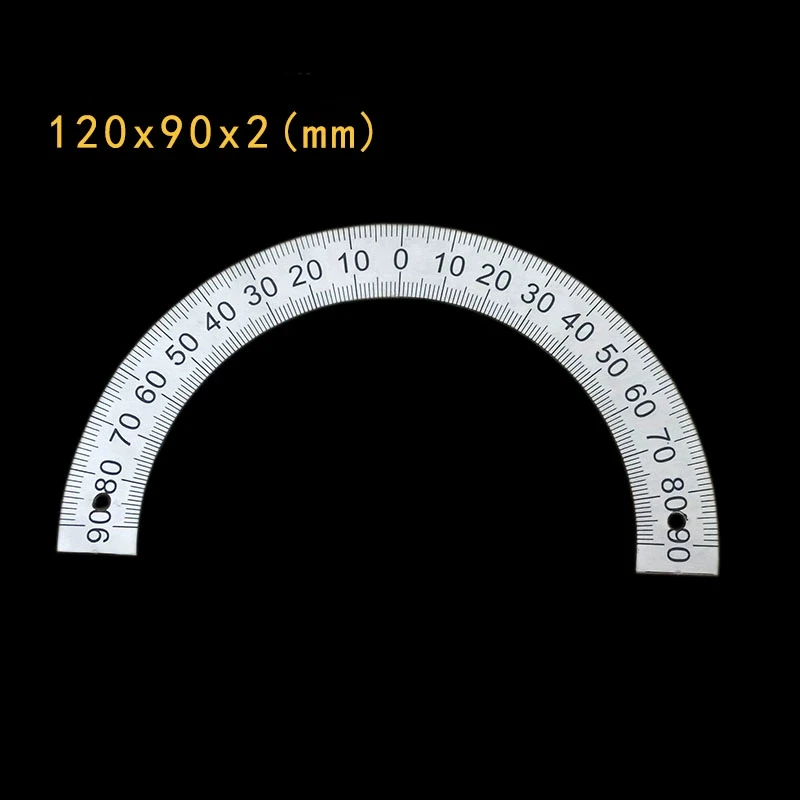 120mm Half Circle Dial Scale Identification Dial Degree Graduated Protractor 180 Degrees For Machine Tool Measurement Tools