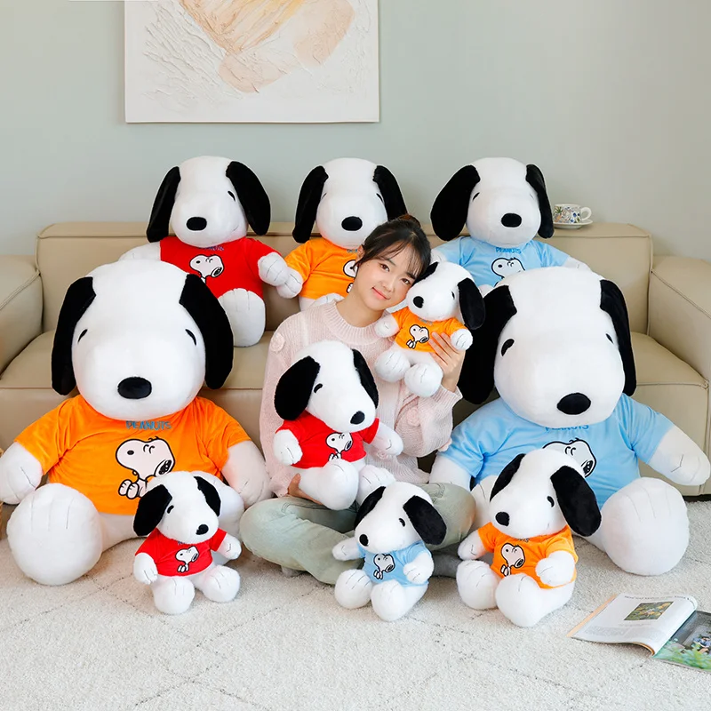 

Cute Snoopy Plush Toy Pillow Cartoon Soft Sofa Snoopy Stuffed Back Cushion Plush Doll Kawaii Room Decor Gifts For Children