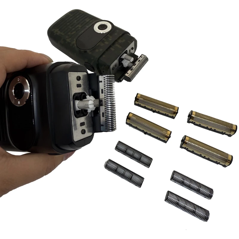 شفرة بديلة لـ Kemei KM-2026/2027/2028 مجموعة شفرات احترافية أصلية رأس سكين وشبكة سكين ملحقات الحلاقة