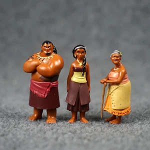 Anime moana maui chefe tala pintinho figuras de ação moana princesa modelo brinquedos bonito dos desenhos animados boneca decorações de mesa presente das crianças 12 principais vendas barco da moana - №1
