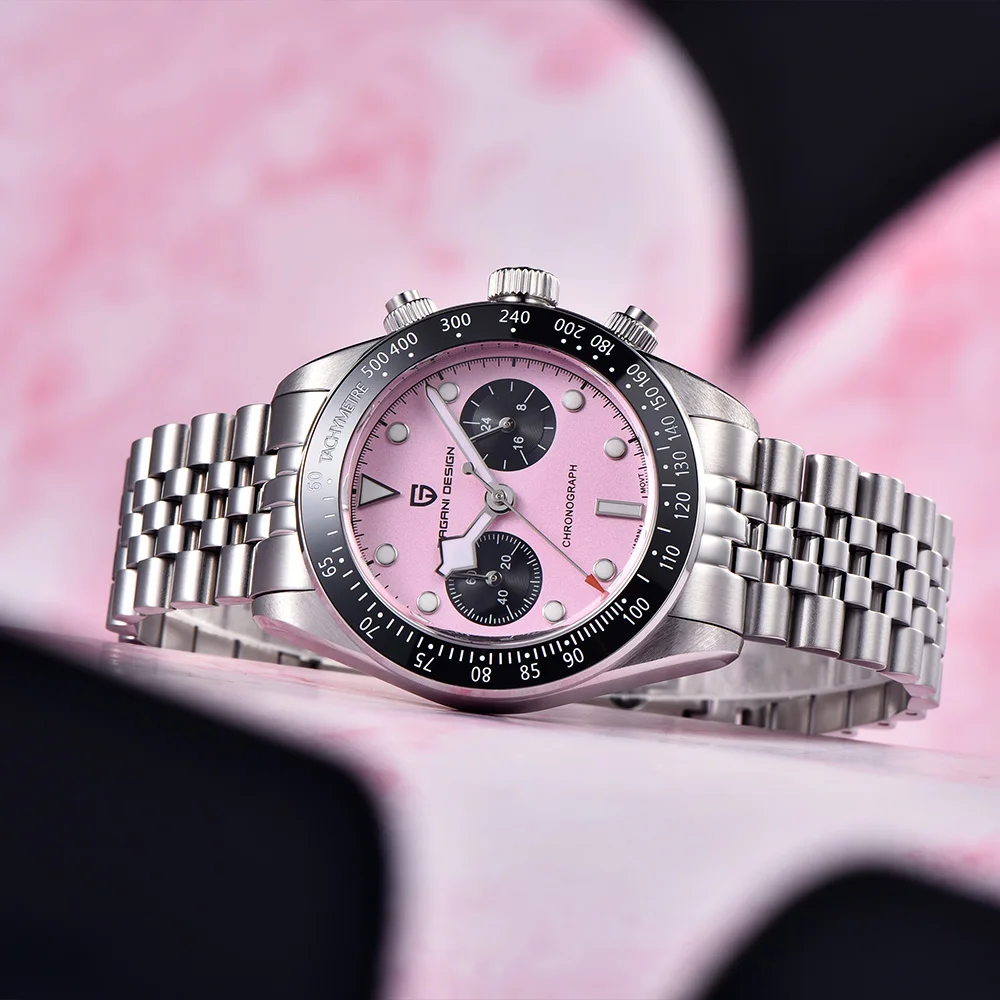 Pagani design 2025 fashion quartz watch ladies top Sapphire mirror TMI VK34 casual chronograph stainless steel 100 m waterproof