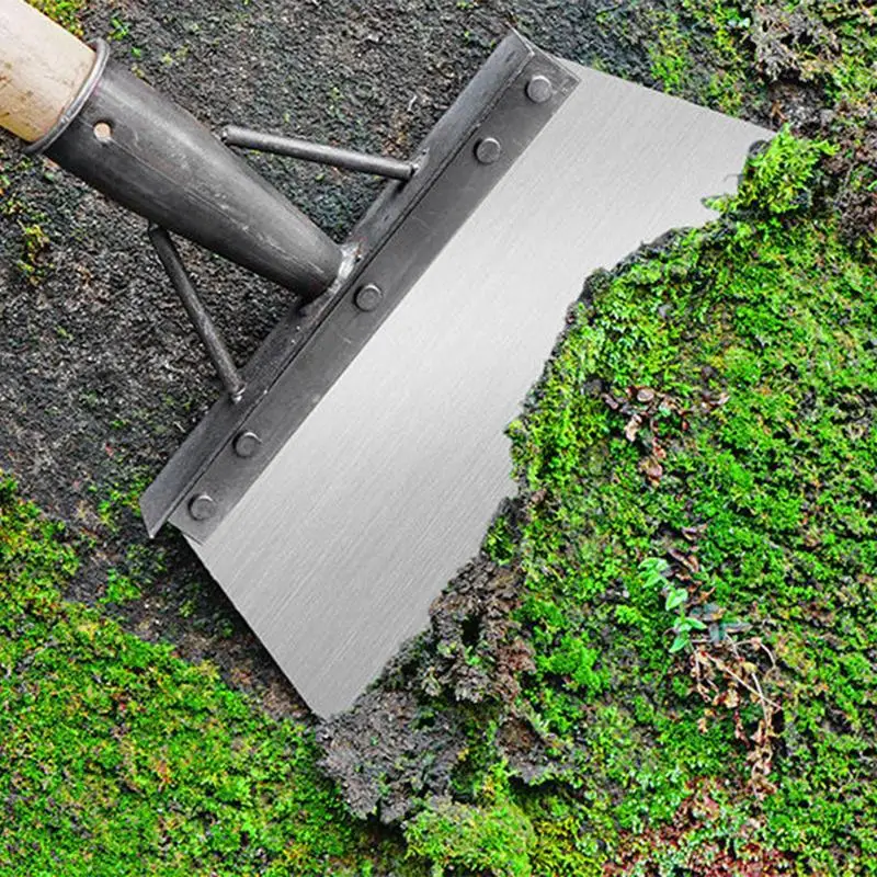 Pala de limpieza multifuncional, pala plana gruesa para deshierbe de suelo, jardín, patio, uso agrícola, novedad