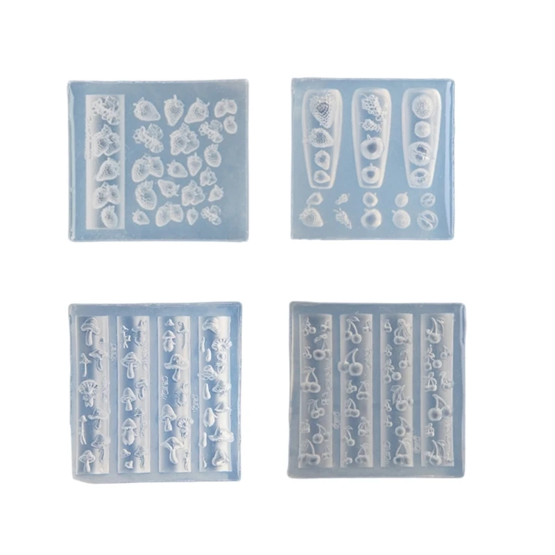 

652F Silicone 3D Art Molds Theme Art Template Moulds Silicone Texture for Beauticians and Art Learners
