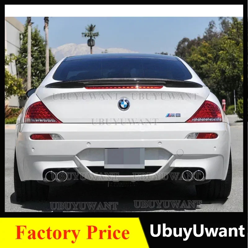 Rear Trunk Spoiler Carbon Fiber Car Boot Duck Spoiler Car Styling Lid Wing for BMW 6 Series E63 E64 M6 2006 - 2010