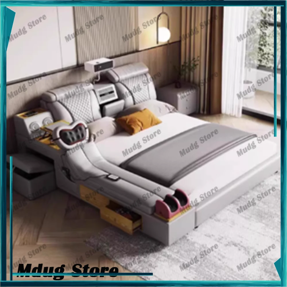 منظم سرير القراءة، إطار تدليك كهربائي فاخر، ألواح رأسية للسرير، ملحقات المنزل الذكية Queen Mobili Per La Casa