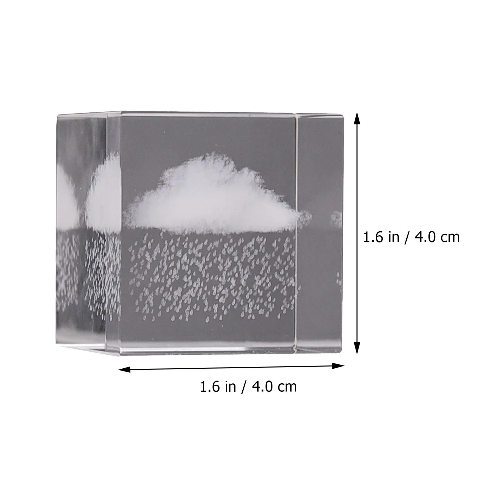 

Transparent Crystal Cube Decor Stylish Clouds Design Decoration Home Decor Healing Crystals Crystal Crafts