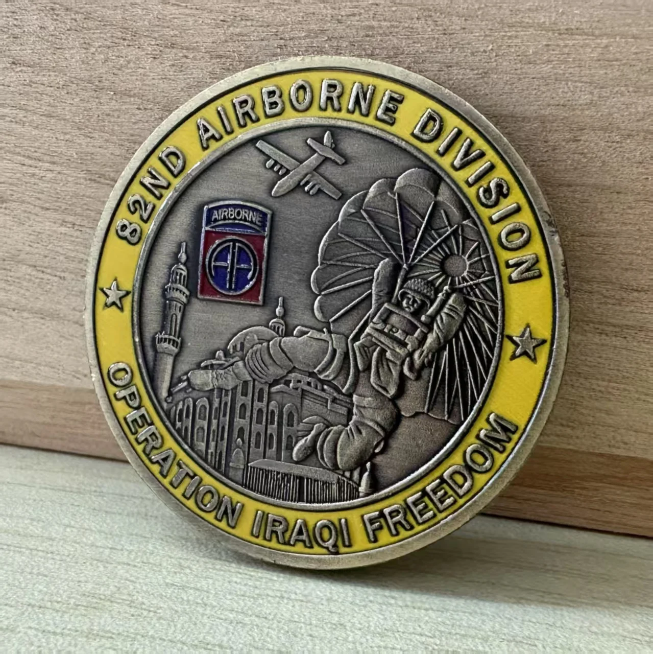 Bronze US Army Operation Iraqi Freedom Commemorative Coin 82nd Airborne Division Military Challenge Coin Collectible replica