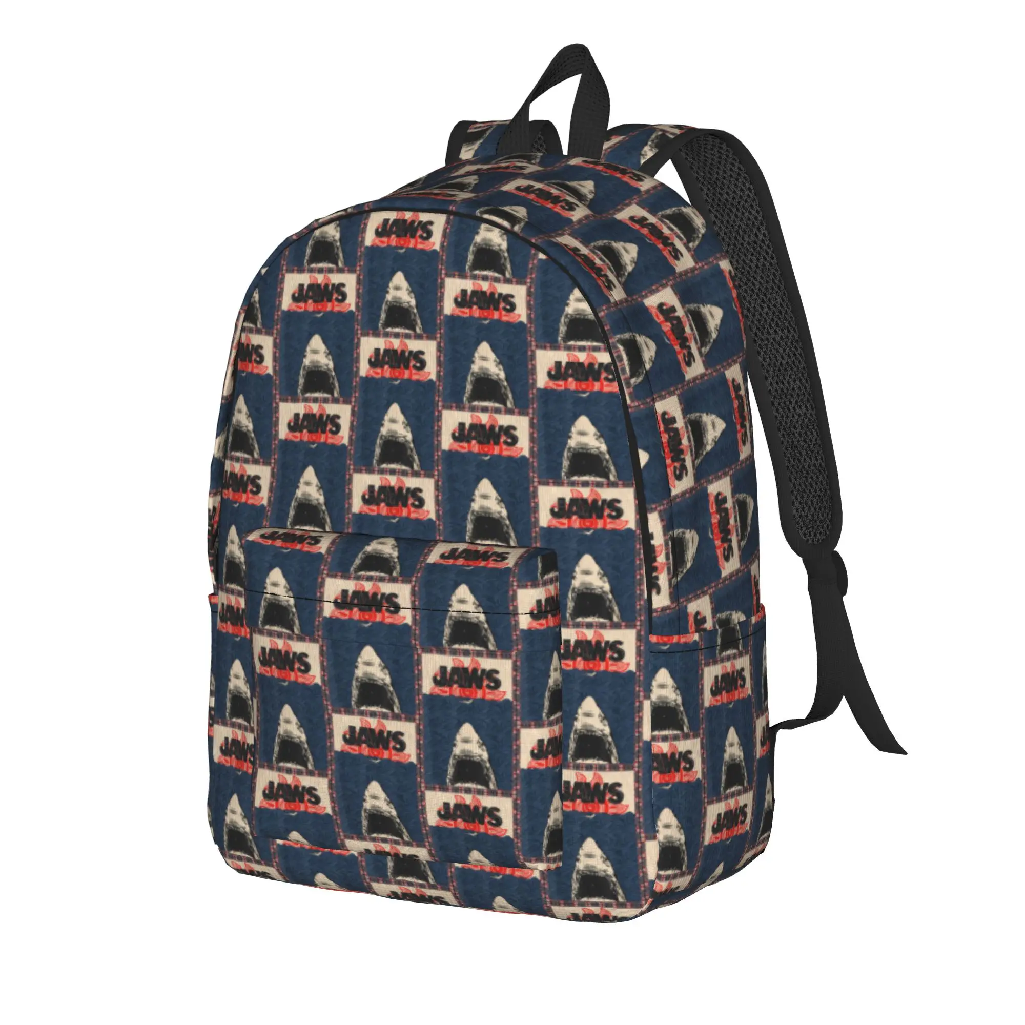 Jaws 50th Anniversary Poster Kaiju Style Backpack Women Soft Backpacks Polyester Streetwear School Bags Travel Quality Rucksack