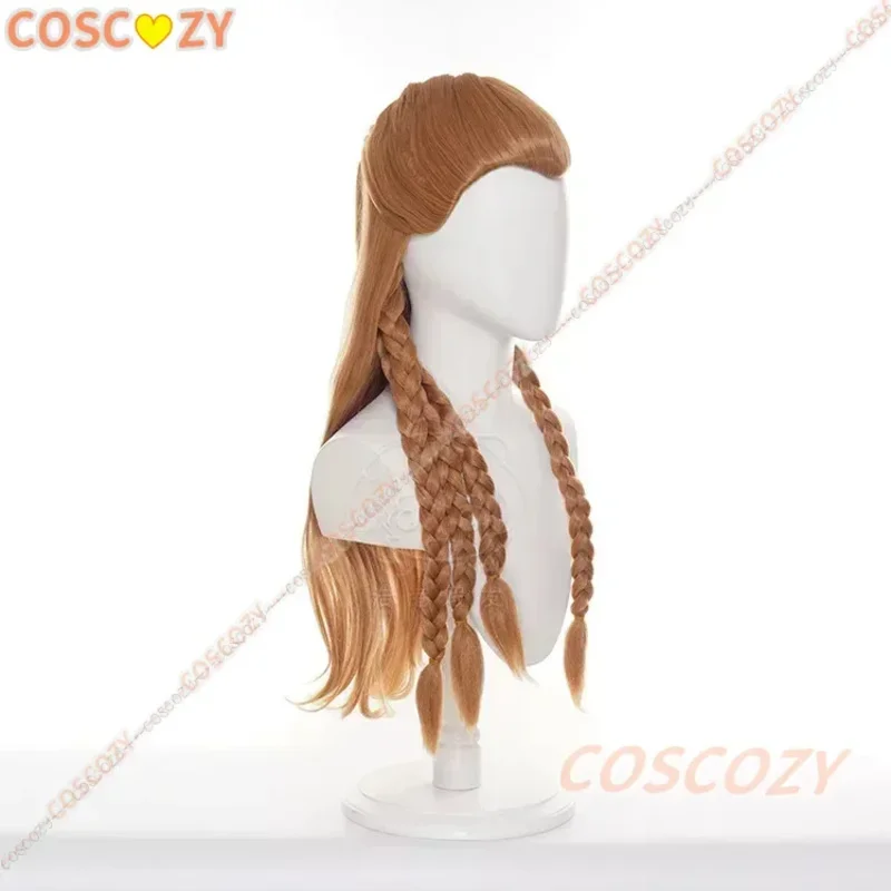 Gra Genshin Impact Aloy peruka do cosplay brązowe długie warkocze 70cm włosy żaroodporne Anime gra mężczyźni chłopięce peruki Cosplay Aloy