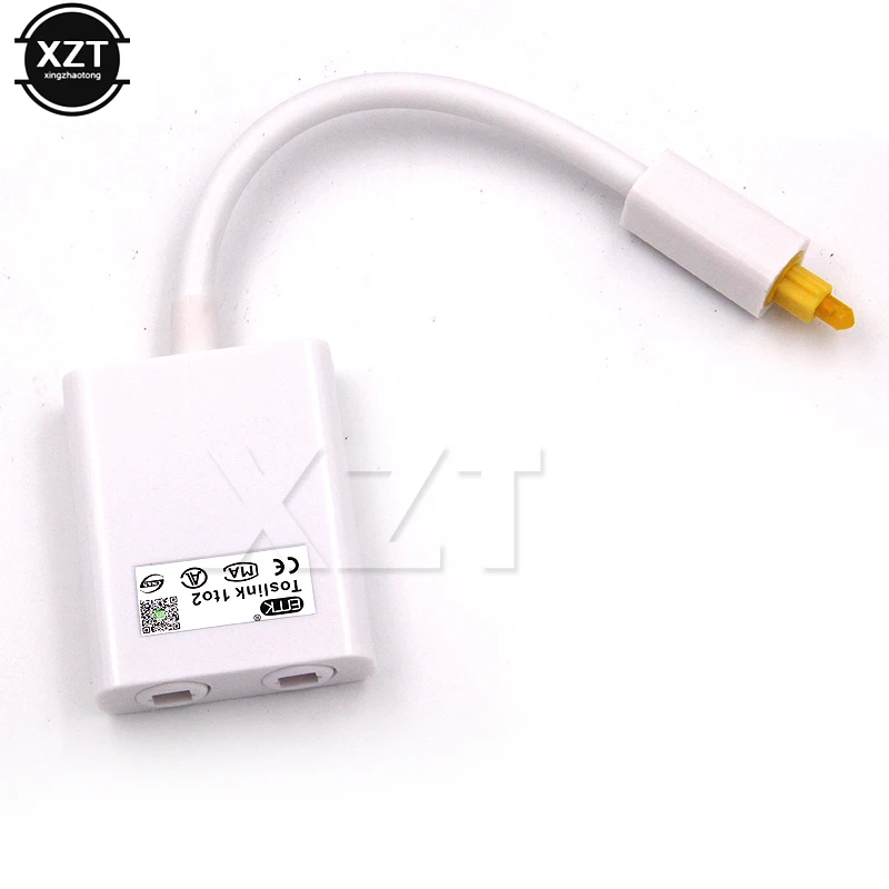 Dual-port Digital Optical Fiber Audio Splitter Adapter Optical Fiber Audio Connection Cable 1 in 2 out Optical Fiber Converter