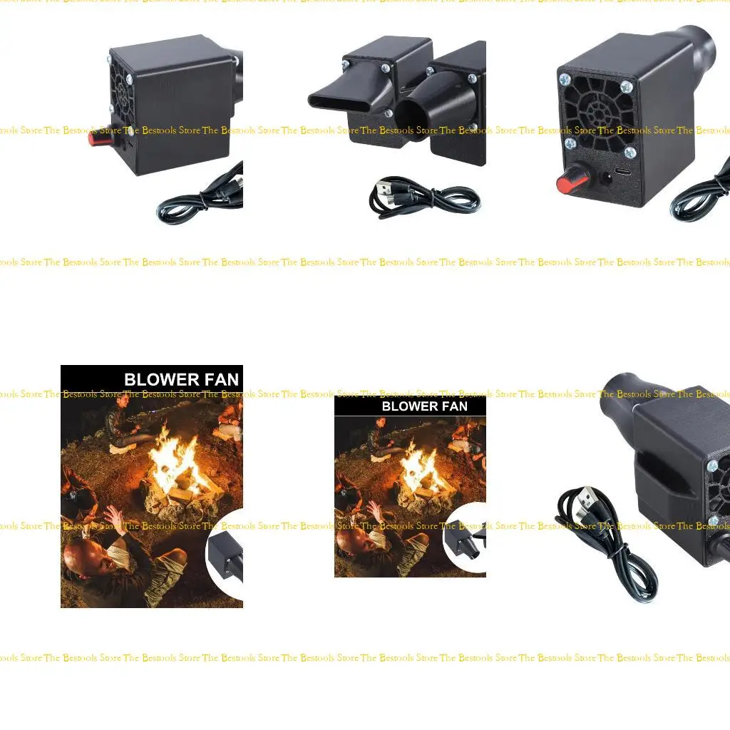 

12PF Outdoor Cooking BBQ Fan Air Blower For Barbecue Bellows Hand Crank Tool