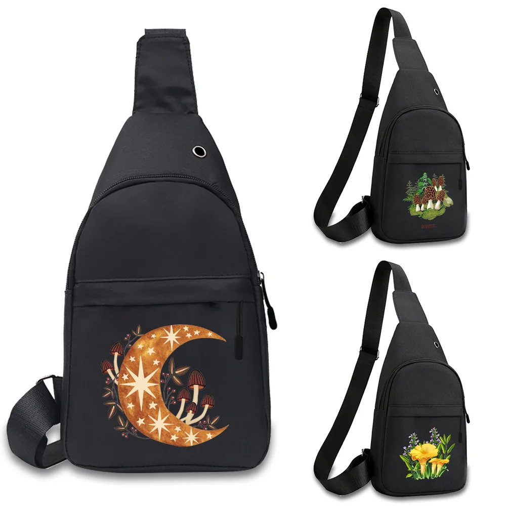 

Chest Pack Trendy Large Capacity Casual Travel Mushroom Series Hiking Multi-functional Chest Bags One Shoulder Crossbody Bag