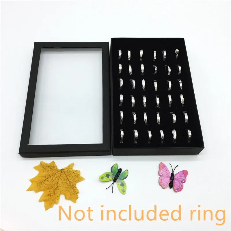 Earrings Jewelry Ring Display Holder Organizer Case Practical Show Case Transparent 36 Slots Earring Velvet Tray Storage Box New