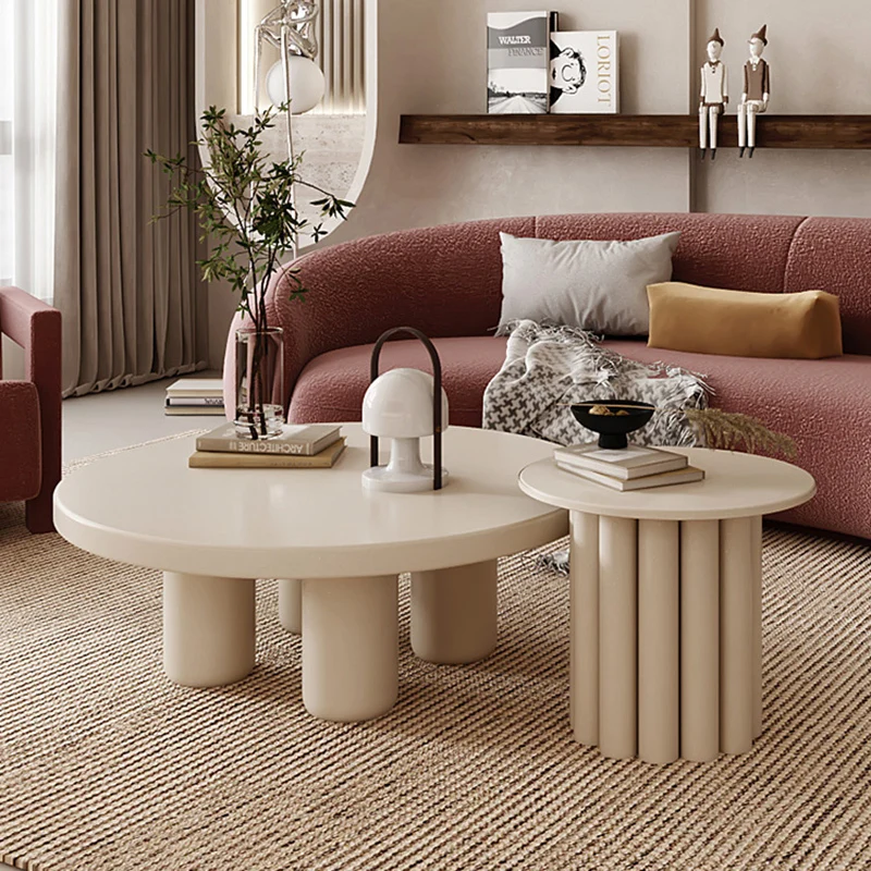 Minimalist Entryway Coffee Tables Korea Round Breakfast Multipurpose Side Table Large Magazine Stolik Kawowy Home Furniture