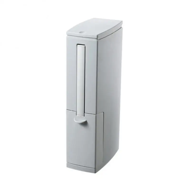 Trash Can Bathroom Wall Mounted Hanging Trash Bin With Lid Waterproof Narrow Seam Rubbish Bin Toilet Waste Garbage Bin Accessory