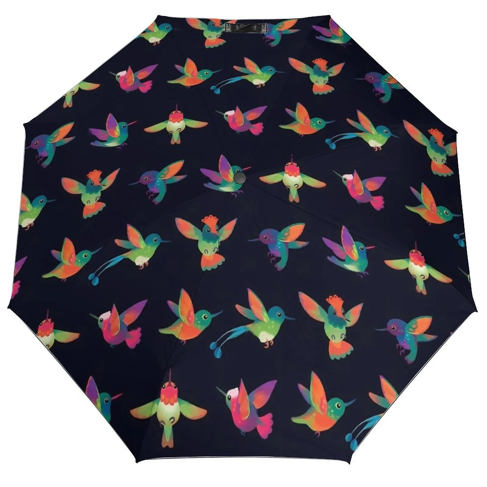 

Красочный автоматический зонт с птицей, колибри, элегантный портативный зонт с рисунком, автомобильный солнцезащитный водонепроницаемый зонт
