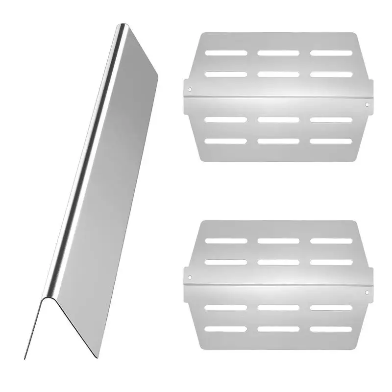 

Burner Covers and Heat Diffusers 17 inch for Backyard BBQ Garden Party Outdoor Cooking Weber Genesis 300 Series E310 E320 E330 S310 S320 S330 Grill Replacement Parts Thicker Metal Heat Plates 7 Pack
