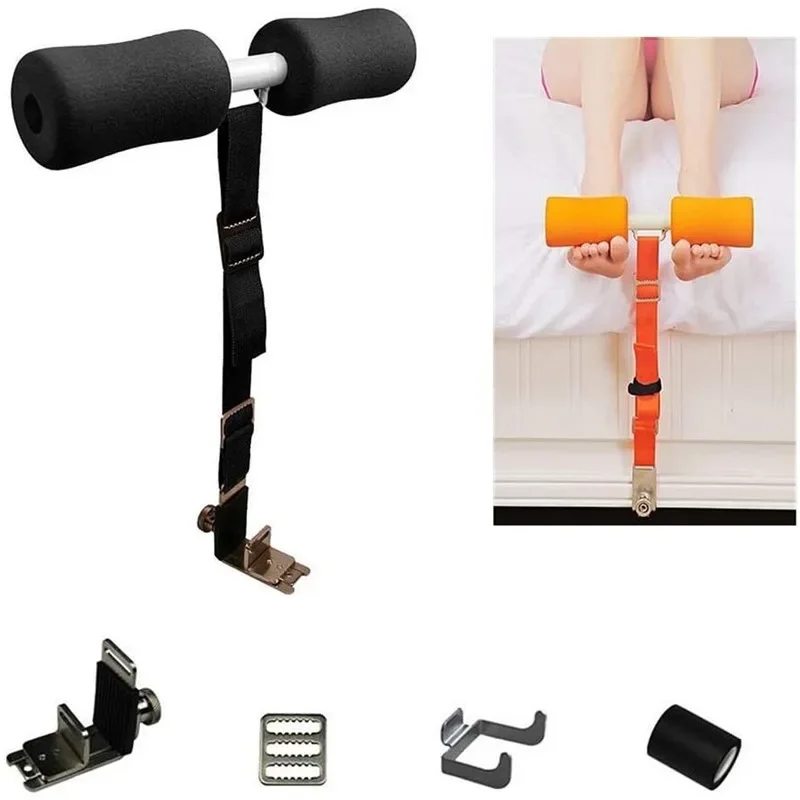 Sit Up Assistant Abdominal Core Workout Adjustable Bed Door Sit-Ups Fitness Equipment Lazy Home Portable Exercise Abs Situp Bar