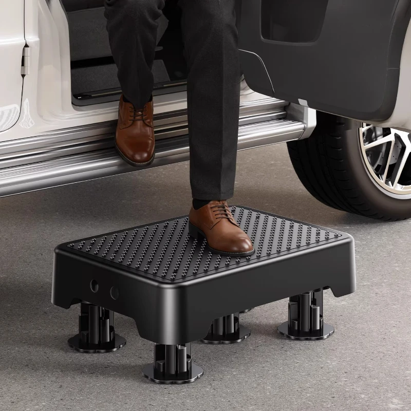 Adjustable Height Mobility Step Stools for Adults & Seniors, Portable Step Riser, Safety Step for Car, Bedside, Shower, Stairs