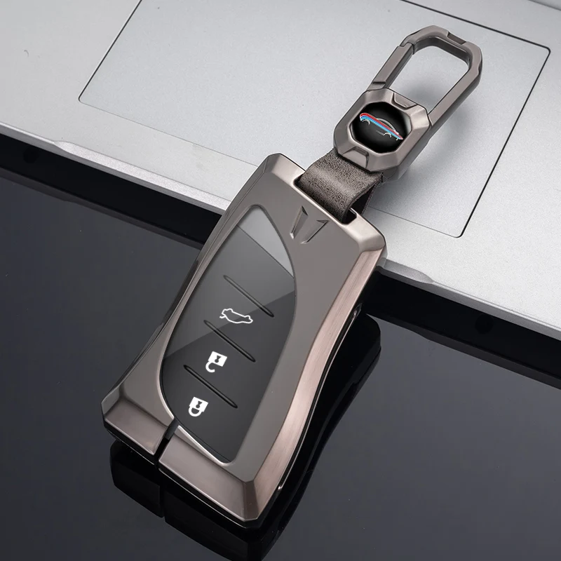 3 4 Buttons Metal Car Key Case Cover Fob Shell for Lexus UX ES UX200 UX250h ES200 ES300h ES350 US200 US260h Protector