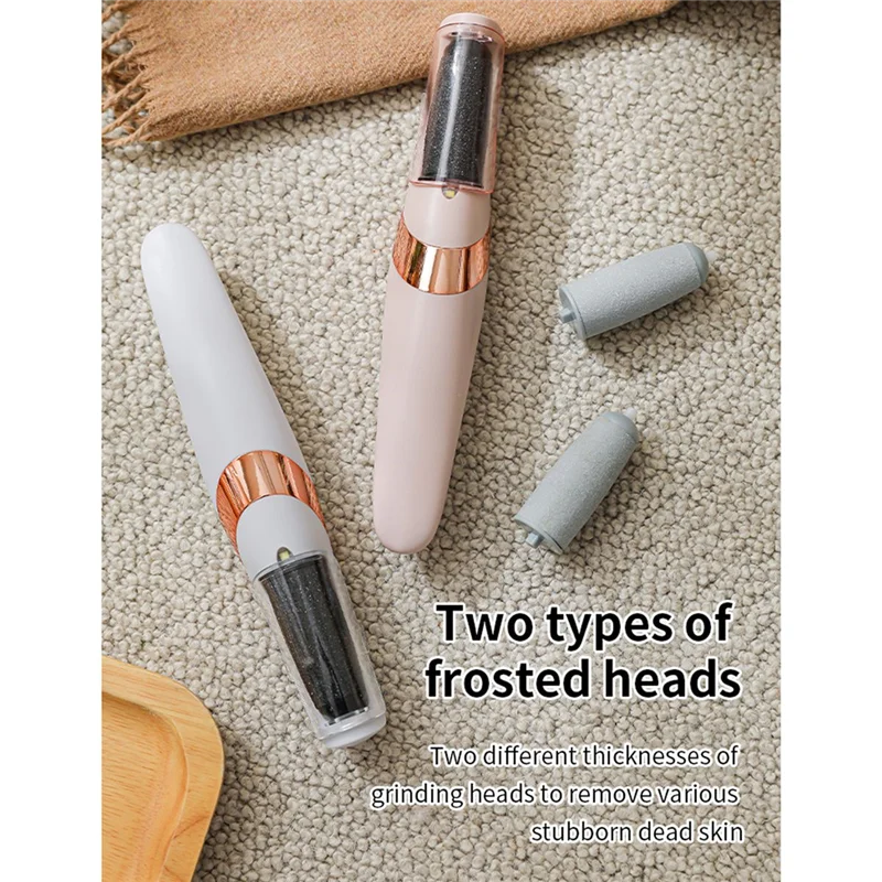 - جهاز إزالة مسامير القدم من سبتمبر، جهاز تجميل القدم القابل لإعادة الشحن، مزيل مسامير القدم للبشرة الميتة باللون الأبيض