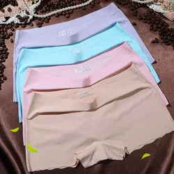 Boxer Briefs Safety Pants Women Ice Silk Seamless Waistband Adhesive Tape Ladies Dual-use Home Comfort Bottoming Panties