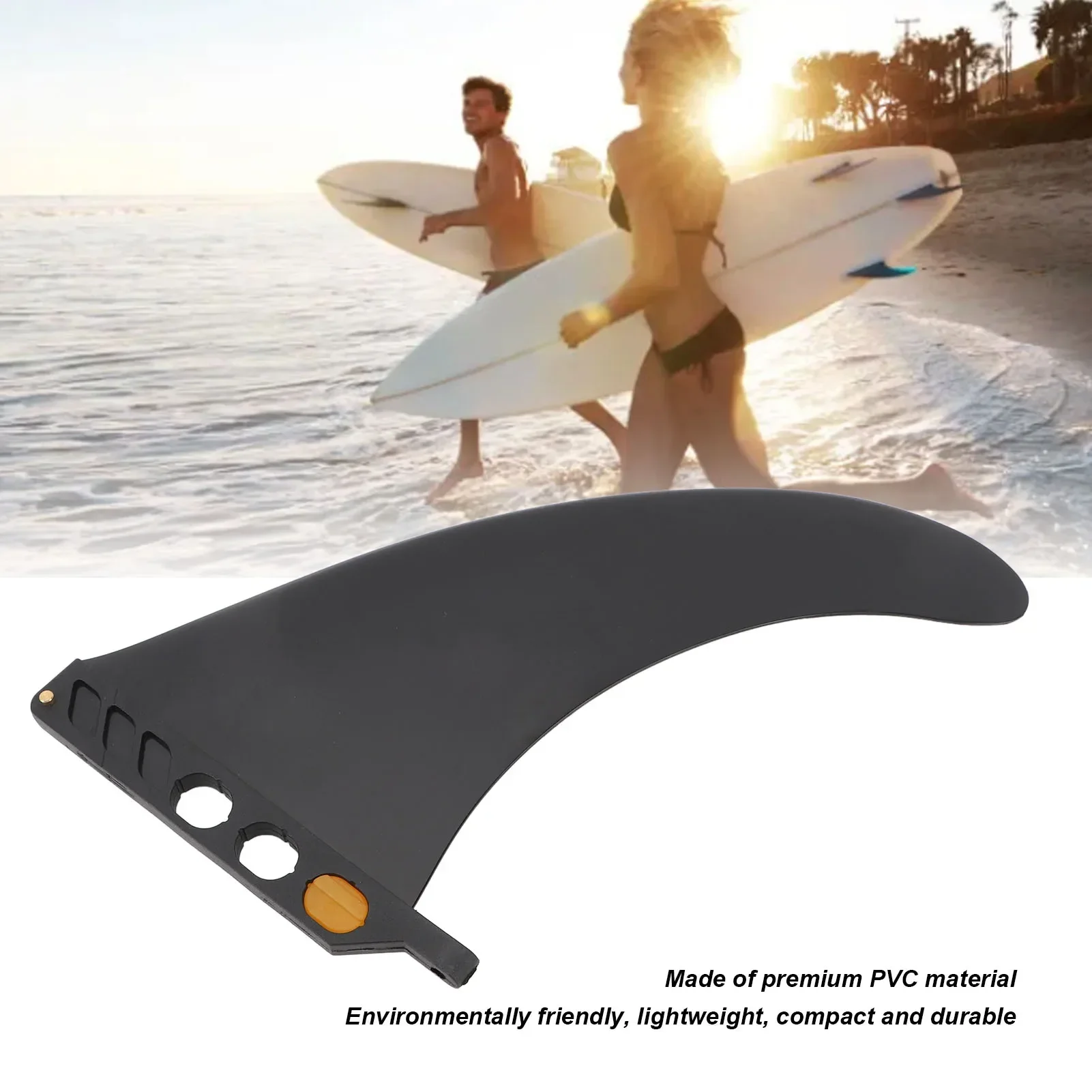 Surfboard Fin 9 Inch PVC Surfboard Replacement Clip Tail Fin For Longboard Paddle Board Surfing Board Accessory view 5