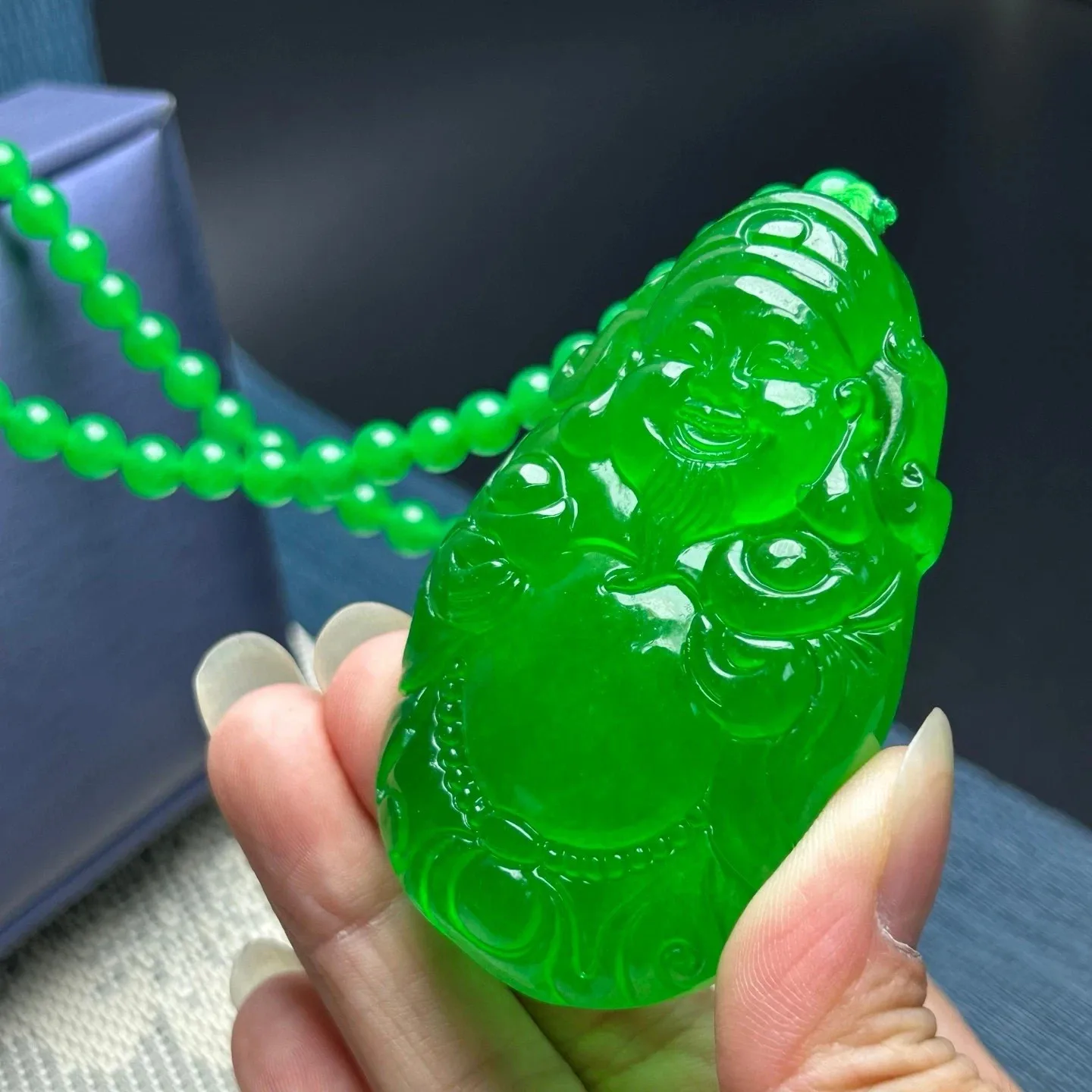 Real Natural high Ice green jade Jadeite amulet Pendant&Necklaces
