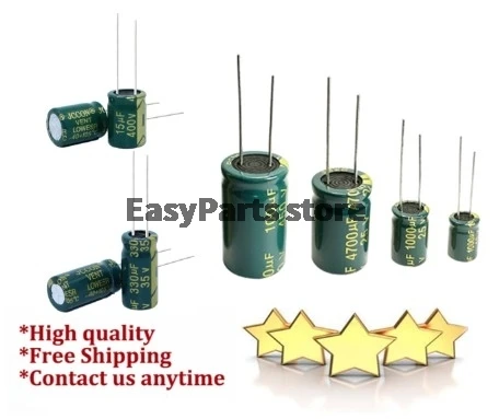 10X13 6.3v1500uf 35v330uf 35v470uf 50v220uf 10PCS 400v10uf 400v15uf High frequency low resistance capacitor