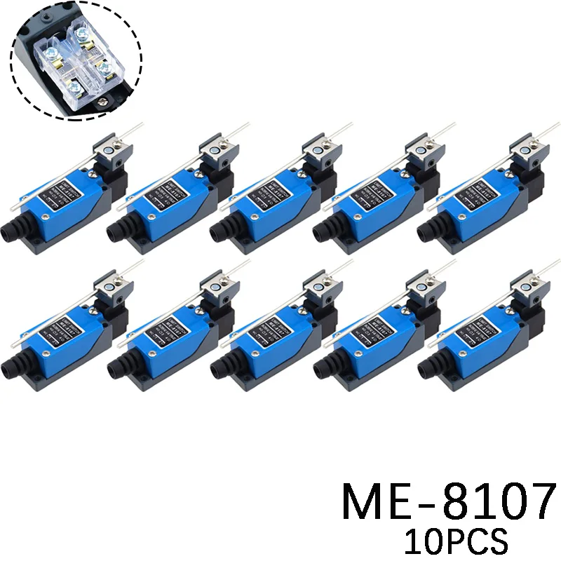 10PCS ME-8107 Mechanical Control Rotatable Lever Limit Switch