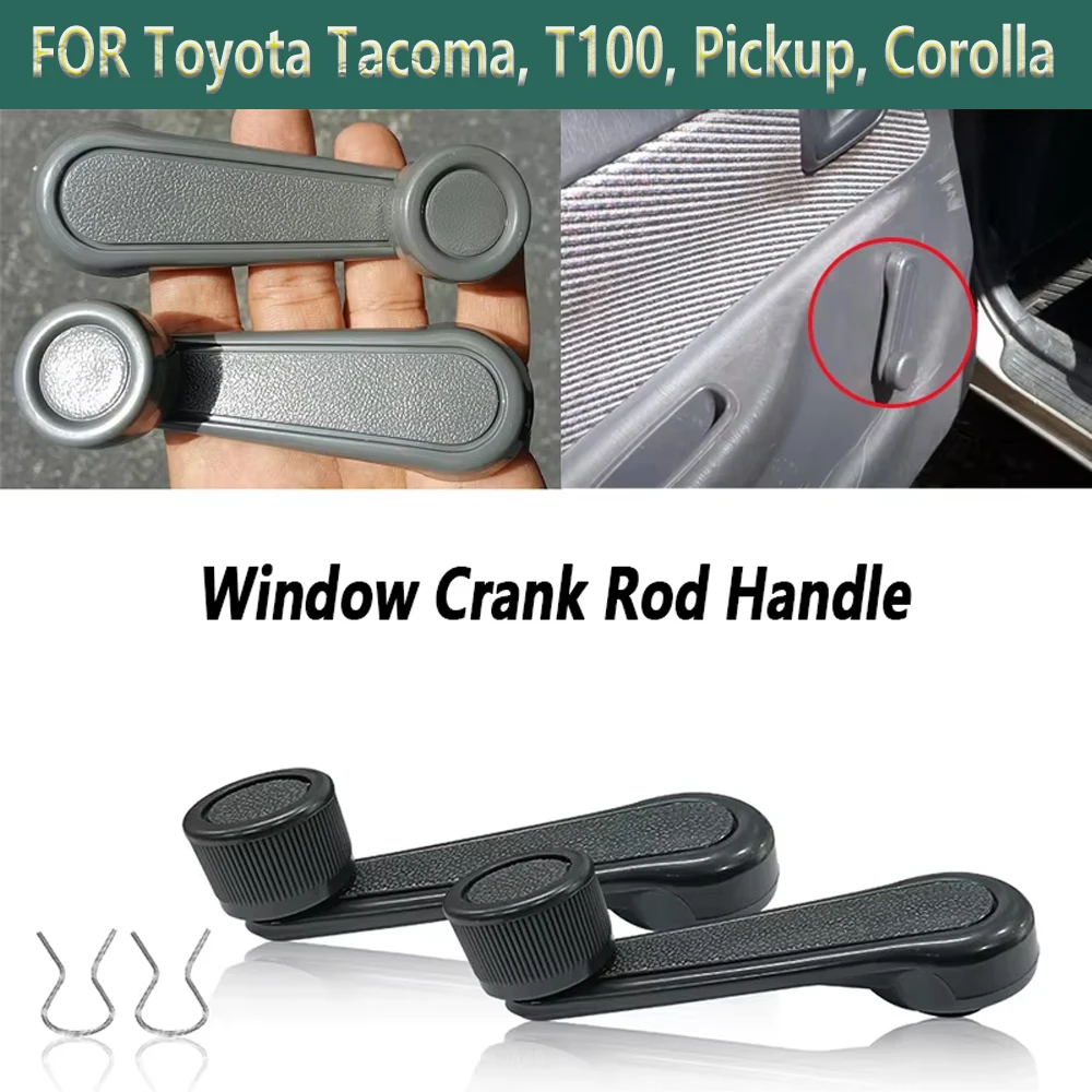 

2PCS Plastic Car Window Connect Winder Handle Crank Door Lever Replaces FOR Toyota Tacoma T100 Pickup Corolla Auto Accessories