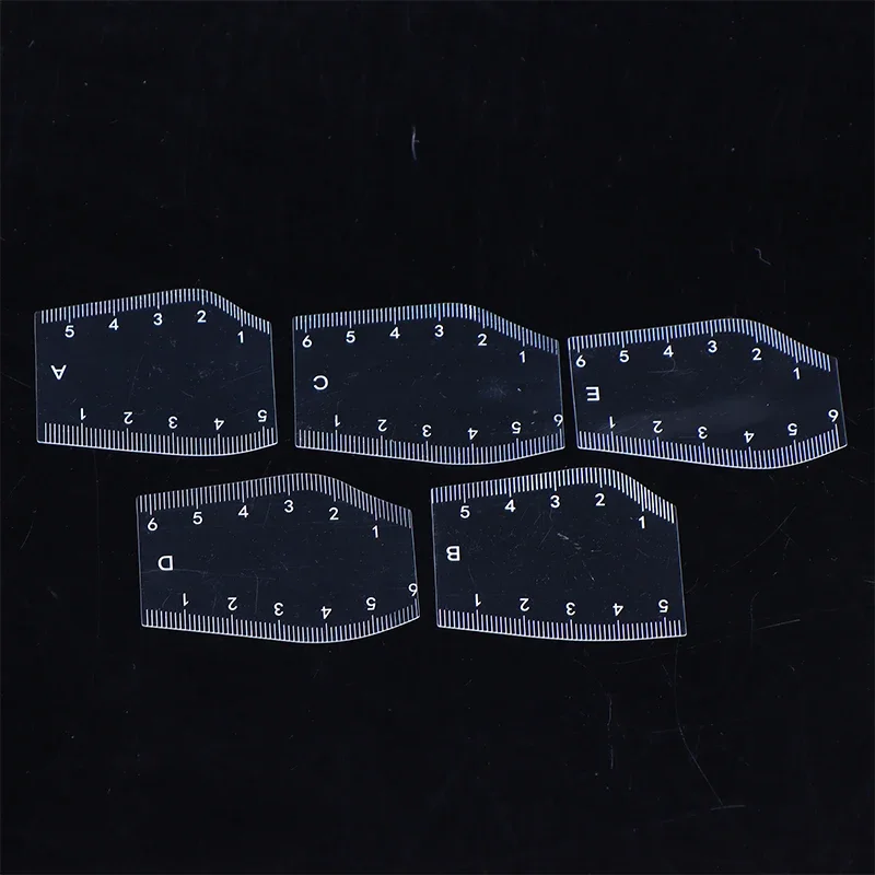 5Pcs Durable Brow Shaping Stencil Shaping Portable Instant Brow Shaper Drawing Eyebrow Design Ruler Gift