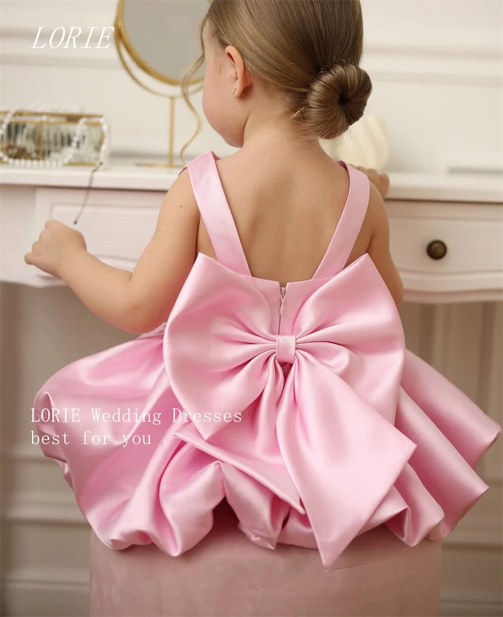 

LORIE Sweet Girl Party Dresses Luxury Boat Neck Little Girl Princess Gown Daily Cute Baby Girl Holiday Dresses Customized 2026