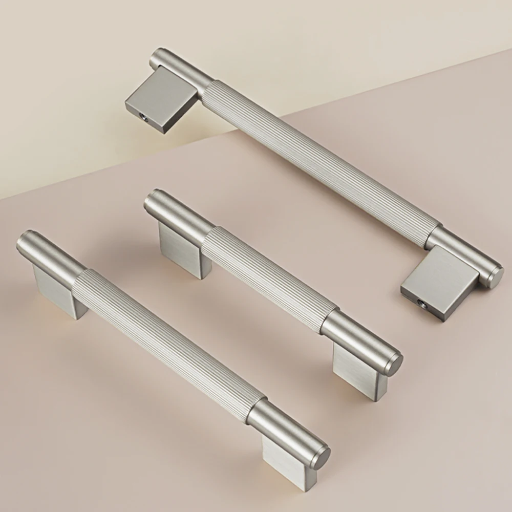 

Dooroom Solid Brass Straight Grain Pattern Black Modern Style Cabinet Refrigerator Door Pull Drawer Knobs Hardware Handles